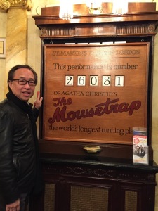I got to sneak in some time to watch London’s longest running play called The Mousetrap, a murder mystery play by Agatha Christie. It has been running continuously since 1952!